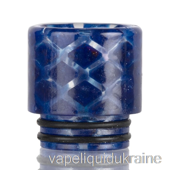 Vape Ukraine 810 Clear Snakeskin Resin Drip Tip Dark Blue